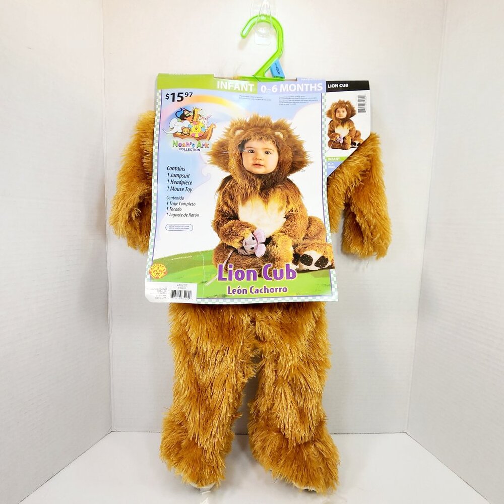 NWT Rubie's Noah's Ark Collection Lion Cub Romper Costume Infant Size 0-6 mos